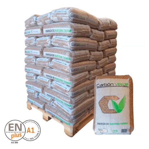 Pellets Carbón Verde - Palet de 88 sacos